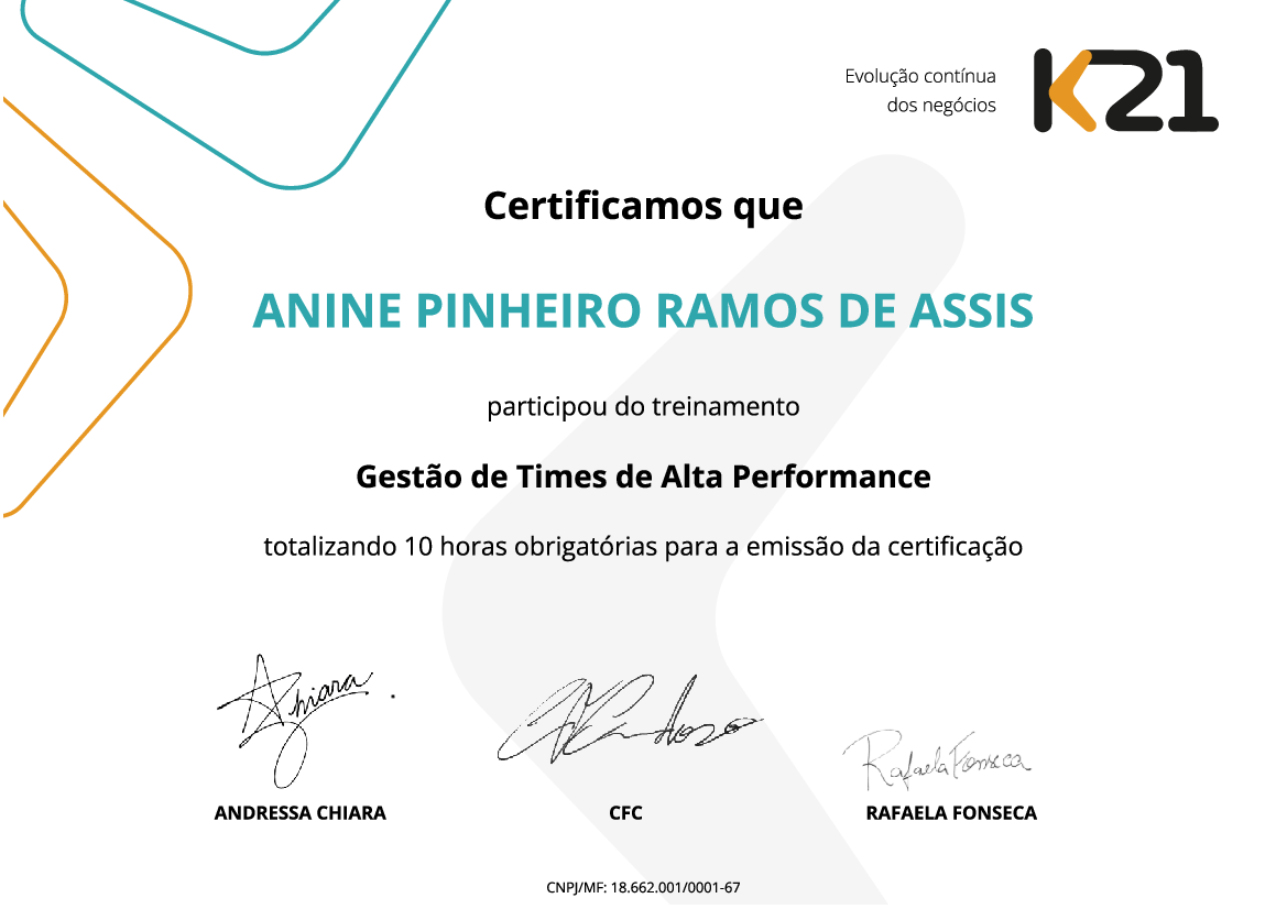 Certificado K21